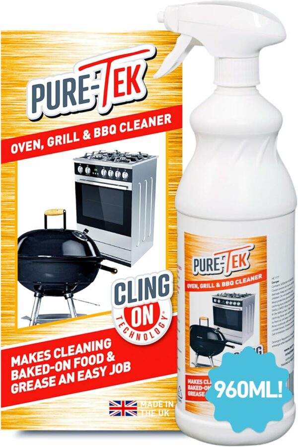 Pure-Tek Oven,Grill & BBQ  Cleaner ,Spray with Cling-On Technology