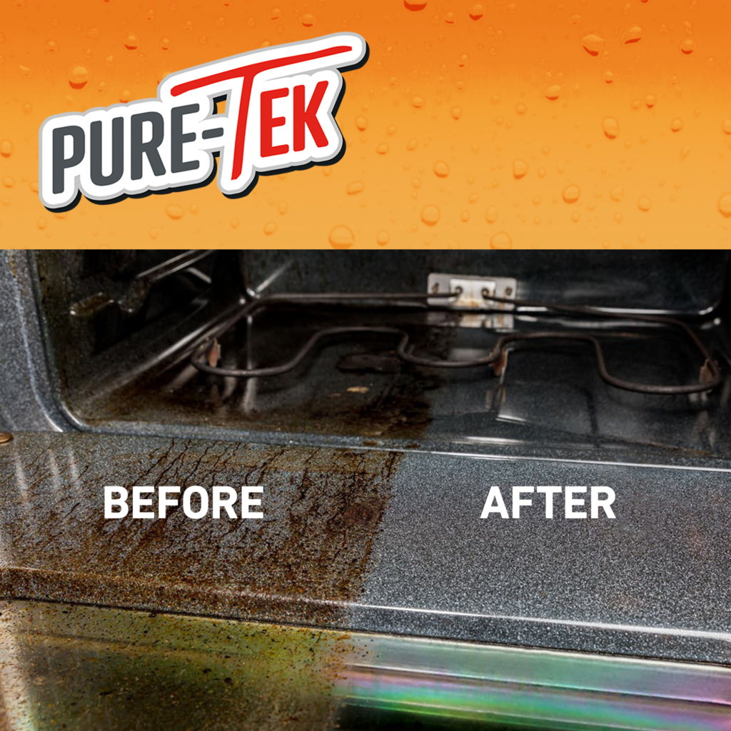 Pure Tek Oven Cleaner - Before and After
