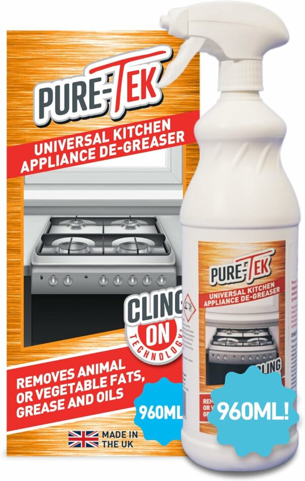 Pure-Tek Universal Kitchen Appliance De-Greaser with Cling -On Technology
