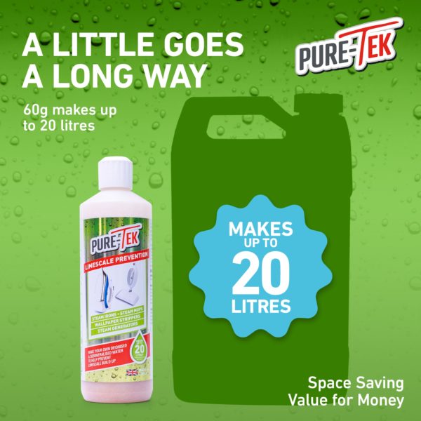Pure-Tek Limescale Prevention Makes up to 20litres of Deionised and Demineralised Water - Image 3